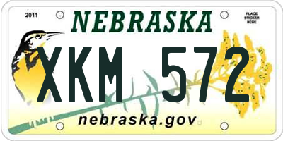 NE license plate XKM572