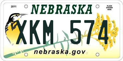 NE license plate XKM574