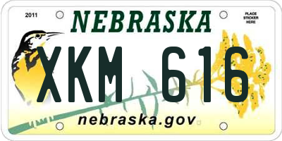 NE license plate XKM616