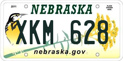 NE license plate XKM628