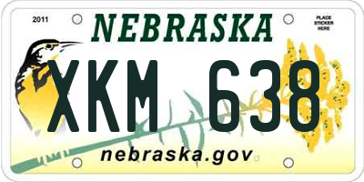 NE license plate XKM638