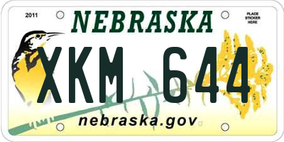 NE license plate XKM644