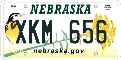 NE license plate XKM656