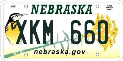 NE license plate XKM660