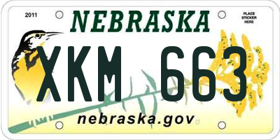 NE license plate XKM663