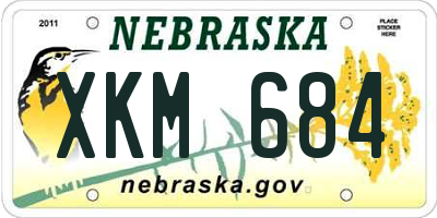 NE license plate XKM684