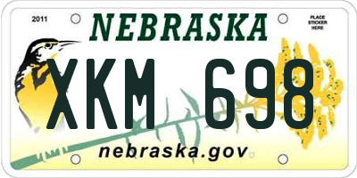 NE license plate XKM698