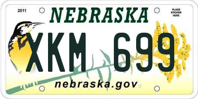 NE license plate XKM699