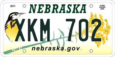 NE license plate XKM702