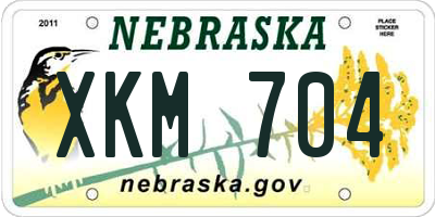 NE license plate XKM704