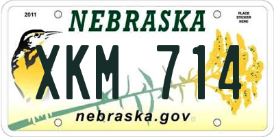 NE license plate XKM714