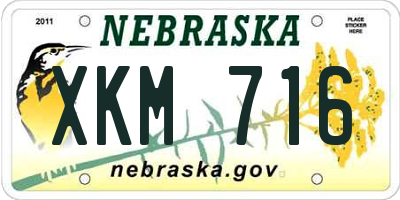 NE license plate XKM716