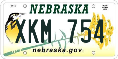 NE license plate XKM754