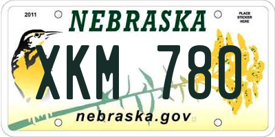 NE license plate XKM780