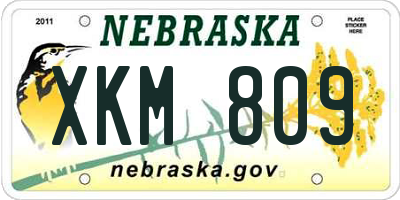 NE license plate XKM809