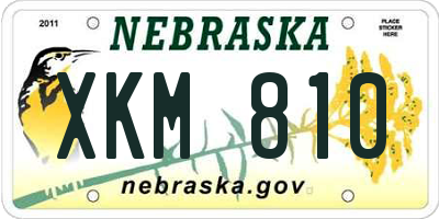 NE license plate XKM810