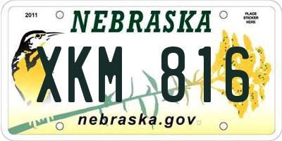 NE license plate XKM816