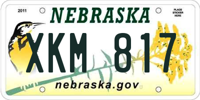 NE license plate XKM817