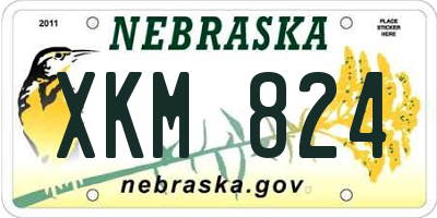 NE license plate XKM824