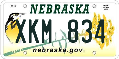 NE license plate XKM834