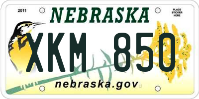 NE license plate XKM850