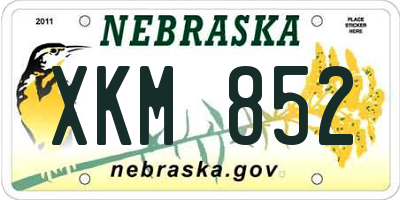 NE license plate XKM852