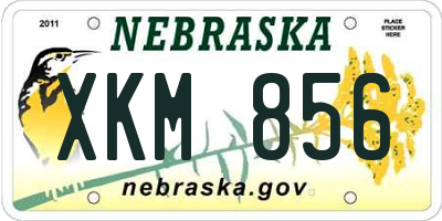 NE license plate XKM856