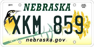 NE license plate XKM859