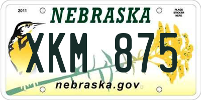 NE license plate XKM875