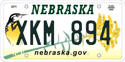 NE license plate XKM894