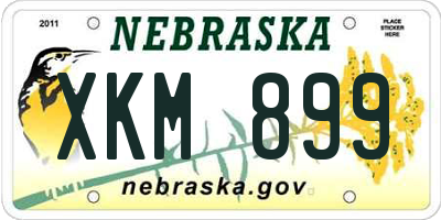 NE license plate XKM899