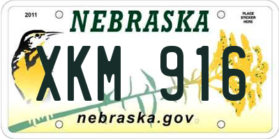 NE license plate XKM916