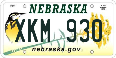 NE license plate XKM930