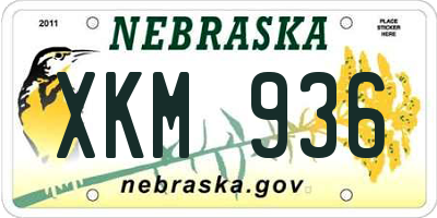 NE license plate XKM936