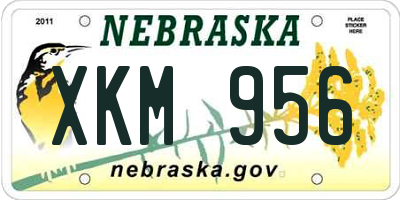 NE license plate XKM956