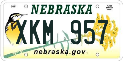 NE license plate XKM957