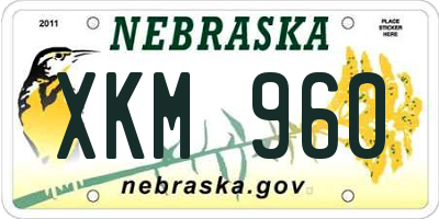 NE license plate XKM960