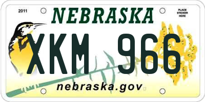 NE license plate XKM966