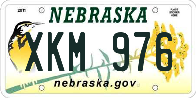 NE license plate XKM976