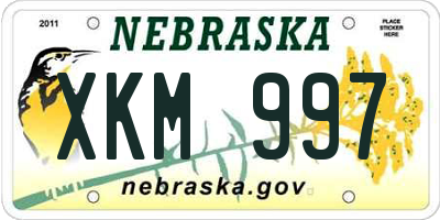 NE license plate XKM997