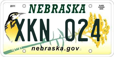 NE license plate XKN024