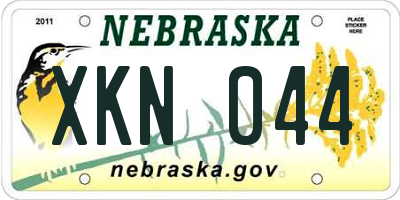 NE license plate XKN044