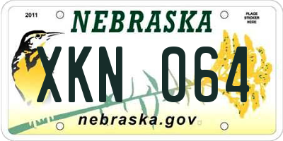 NE license plate XKN064