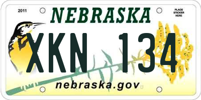 NE license plate XKN134