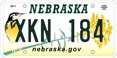 NE license plate XKN184