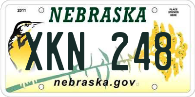 NE license plate XKN248