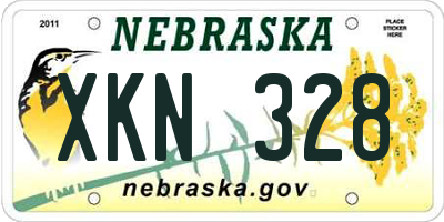 NE license plate XKN328