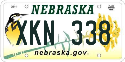 NE license plate XKN338