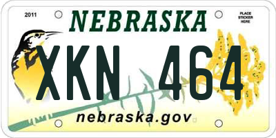 NE license plate XKN464