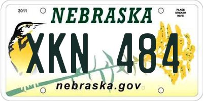 NE license plate XKN484